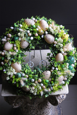 Easter House, wielkanocny wianek dekoracyjny, śr.44cm  