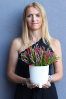 Wrzosowiska nr 3, jesienna kompozycja z wrzosów, wys.28cm