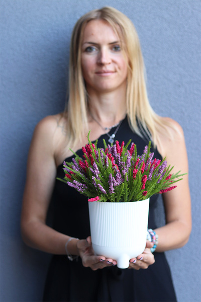 Wrzosowiska nr 3, jesienna kompozycja z wrzosów, wys.28cm