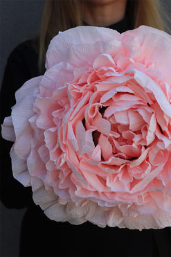 Paper Flower N, ręcznie robiony kwiat papierowy, wym.32x15cm