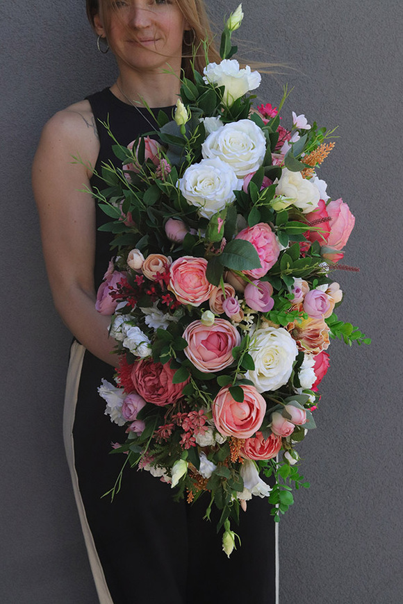 Gefiana, dekoracja w drewnianej skrzynce