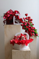 Koperto Love, koperta kompozycja flowerbox