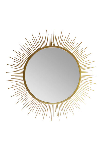 Sun Gold okrągłe lustro w ozdobnej ramie