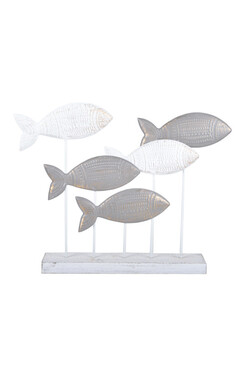 Boho Fish, figurka dekoracyjna, wym.29.5x6x36.5cm