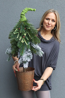 Zimową Porą, komplet dekoracji świątecznych, wianek + choinka