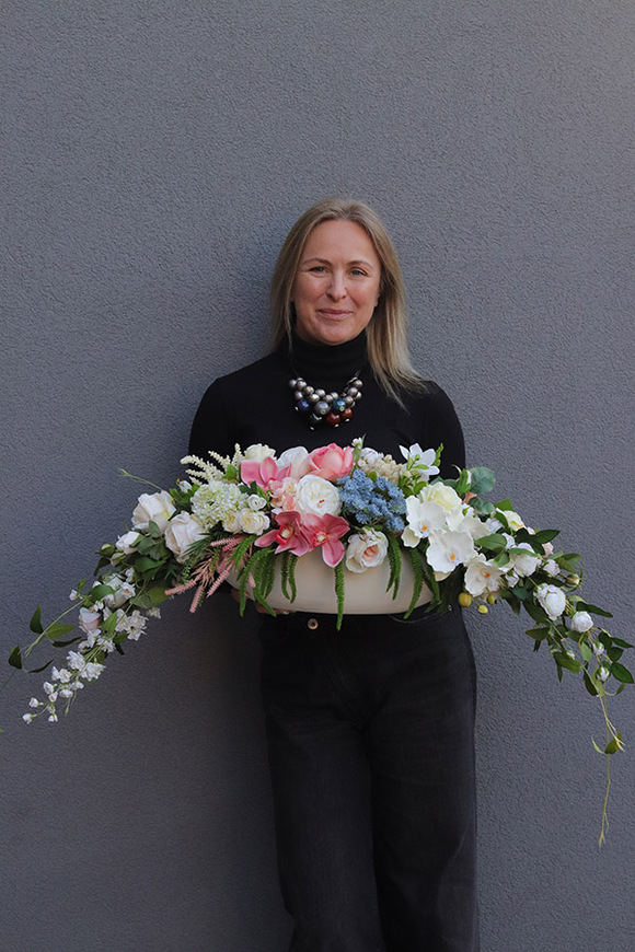 Preludium Laos, kompozycja w ceramicznej łódce