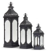 Giardino, metalowy lampion / latarenka, kpl.3 szt 