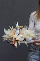 Black Easter Boho 2, stroik wielkanocny z zajączkiem