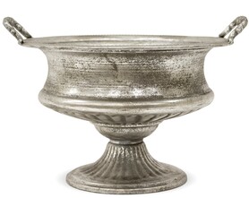 osłonka donica przecierana srebrna, Felice, wys.23.5x34.5x30.5cm