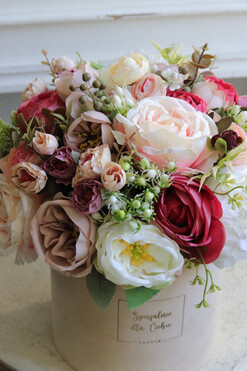 Mozalia, flowerbox welurowy, wys.30cm 