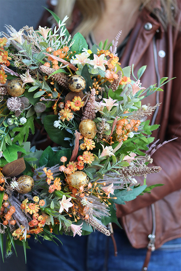 Rdzawa Wielkanoc, wielkanocny wianek z jajkami