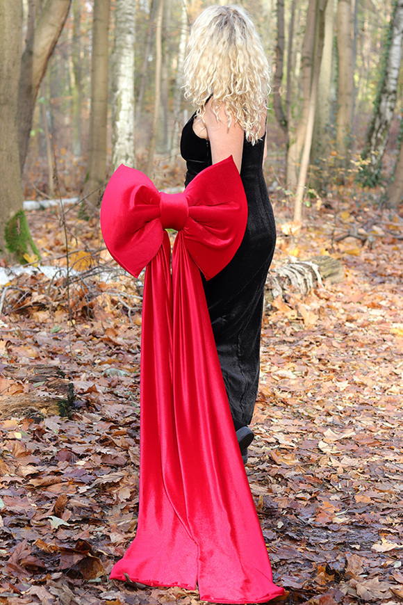 Velvet Papillon, welurowa kokarda pluszowa	