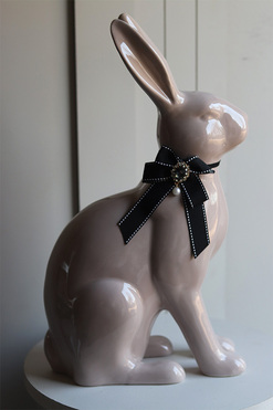 OD RĘKI Bunny Glamm, figurka wielkanocna zajączek, beżowy B, wys.47cm