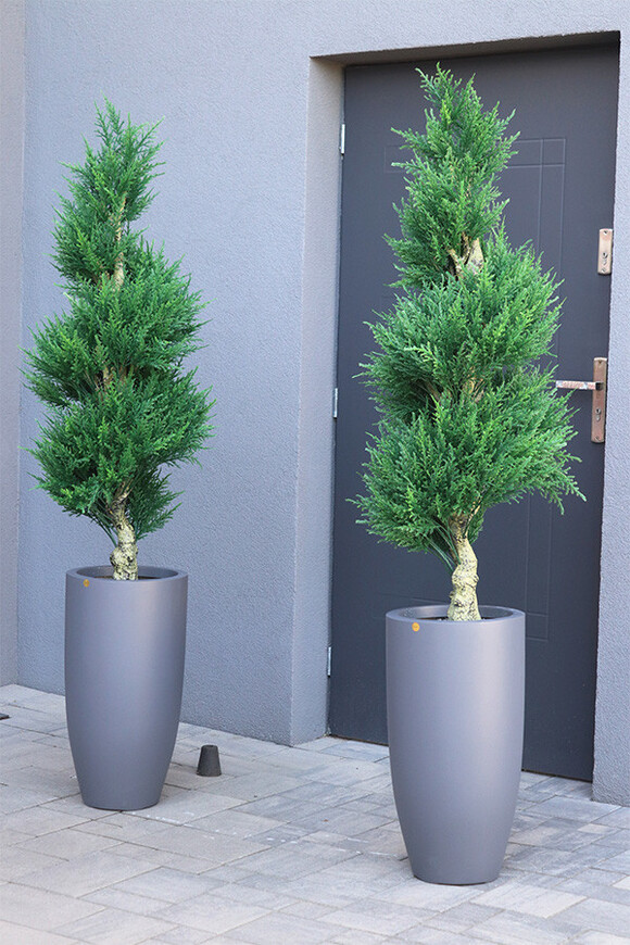 Cyprys Fiberglass, sztuczna roślina w doniczce