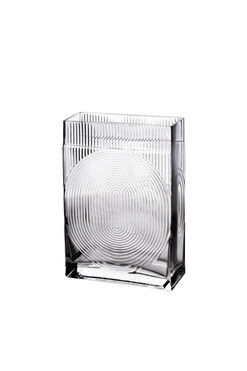 Dessau A, szklany wazon ze wzorem, wym.23.5x16x7cm