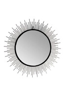 Sun Black, okrągłe lustro w ozdobnej ramie