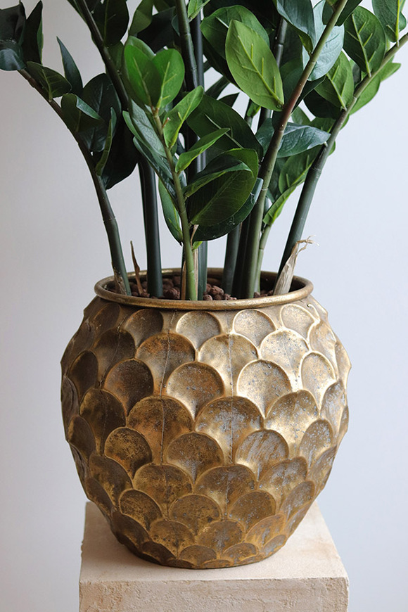 Zamiokulkas Mardin Gold, sztuczna roślina w doniczce