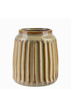 Earth B, nowoczesna osłonka / wazon, ceglasty, wym.11x15.5x18cm