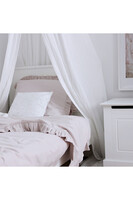 Margaret, komplet pościeli bawełnianej z falbaną, pudrowy róż