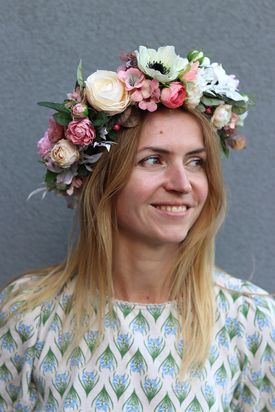 Wedding Crown, ślubny wianek na głowę / dla Panny Młodej, rozmiar uniwersalny