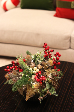 Moko Xmas Antique, świąteczny stroik LED, rozp.28cm