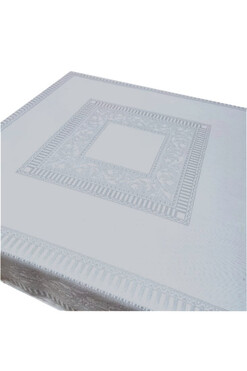 Dalia, elegancki żakardowy obrus na stół, szary, wym.140x180cm 