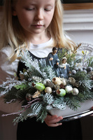 Rodzina w Betlejem, bożonarodzeniowy stroik