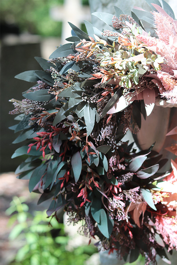 Boho Duo, kwiatowy wianek na drzwi