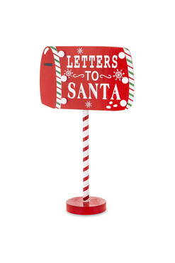 Santa's Post LED, skrzynka na listy do Świętego Mikołaja atrapa, wys.40cm