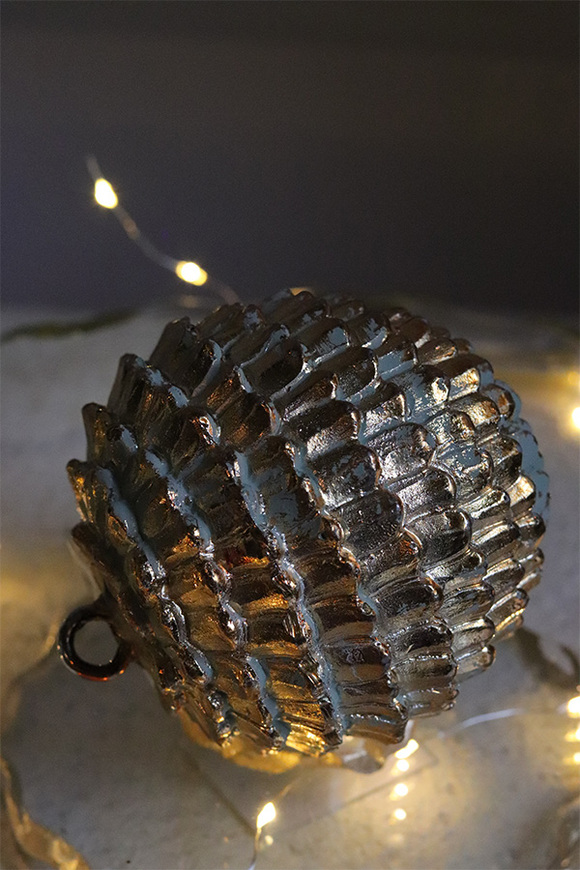 Gold Line 1, bombki zawieszki, 2 sztuki