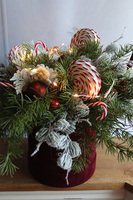 Rudolf Lollypop, flowerbox świąteczny LED z rogami