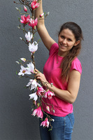 girlanda, dekoracja roślinna z Magnolii