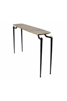 Rustic, stylowa konsola ze złotym blatem