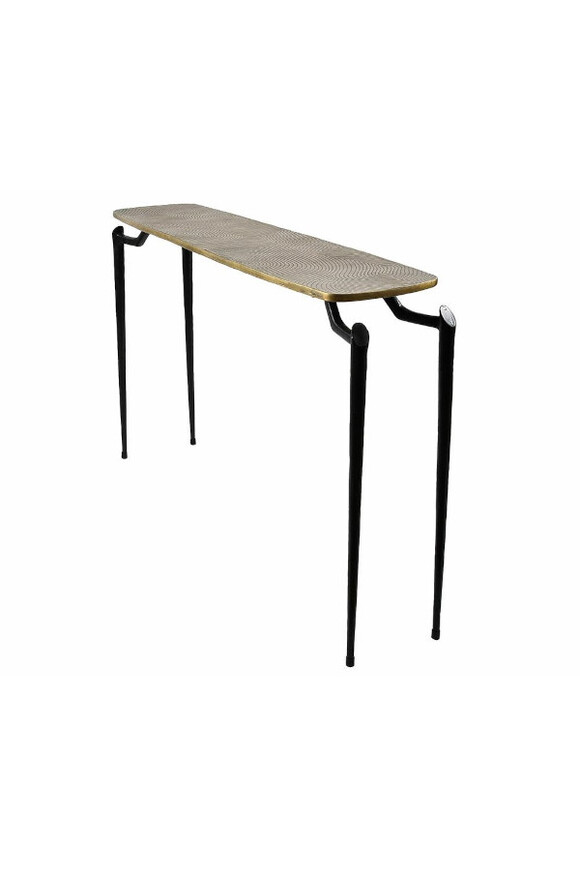 Rustic, stylowa konsola ze złotym blatem