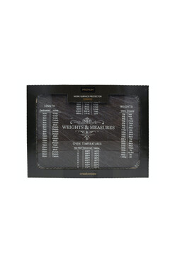 Weights&Measures, deska szklana do krojenia z miarami, wym.40x30cm