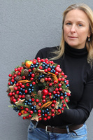 Wigilia Deluxe, świąteczny wianek z suszem