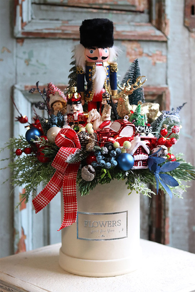 flowerbox świąteczny, Dziadek do Orzechów 2, wym. 42x34cm