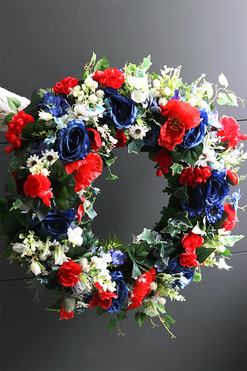 Barwy Mazowsza 2, wianek dekoracyjny na drzwi, śr.55cm 