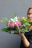 Delicatne Pudry, stroik wielkanocny na talerzu