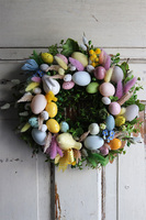 Moko Easter Pastelle A, wielkanocny wianek na drzwi, śr.30cm