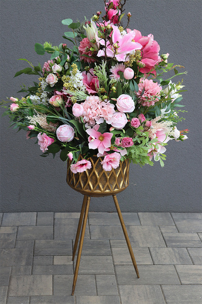 Kviatova, ekskluzywna kompozycja w naczyniu na trójnogu, wys.123cm