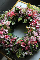 Memoriss Pink, dekoracyjny różowy wianek