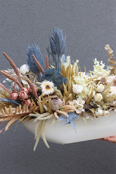 La Guel Boho Blue, kompozycja kwiatowa na stół Laos