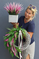 Felina 2, asymetryczny wianek z wrzosami