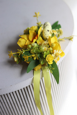 OD RĘKI Yellow Basket, dekoracja do koszyczka, dł.12cm