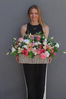 Gefiana, dekoracja w drewnianej skrzynce