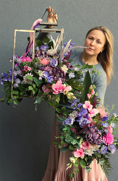 Angelo Garden Otello, komplet dekoracji nagrobnych, bukiet + lampion