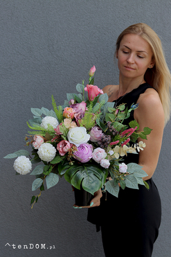 Wspomnienia Violet, bukiet nagrobny we wkładzie, dł.53cm 