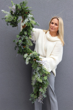 Noel, zimowa girlanda dekoracyjna, dł.175cm