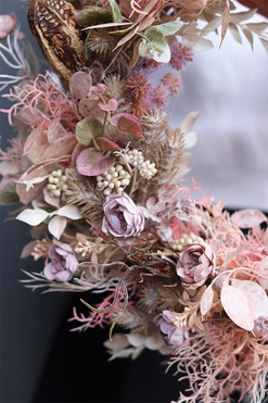 Beigeta, boho wianek na drzwi, śr.43cm